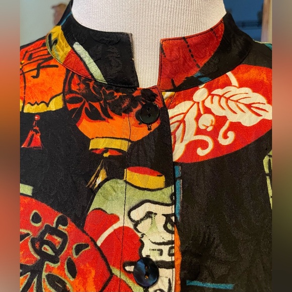 Chico’s Silk Taiwanese Lantern Festival Blouse - Picture 5 of 10